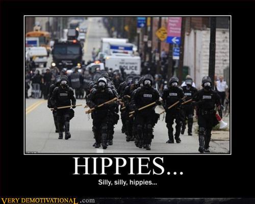 Demotivational: Hippies When Will They Learn